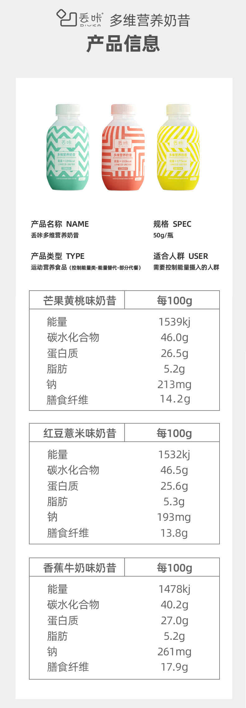 【送3支酵素】多口味控卡饱腹营养代餐奶昔