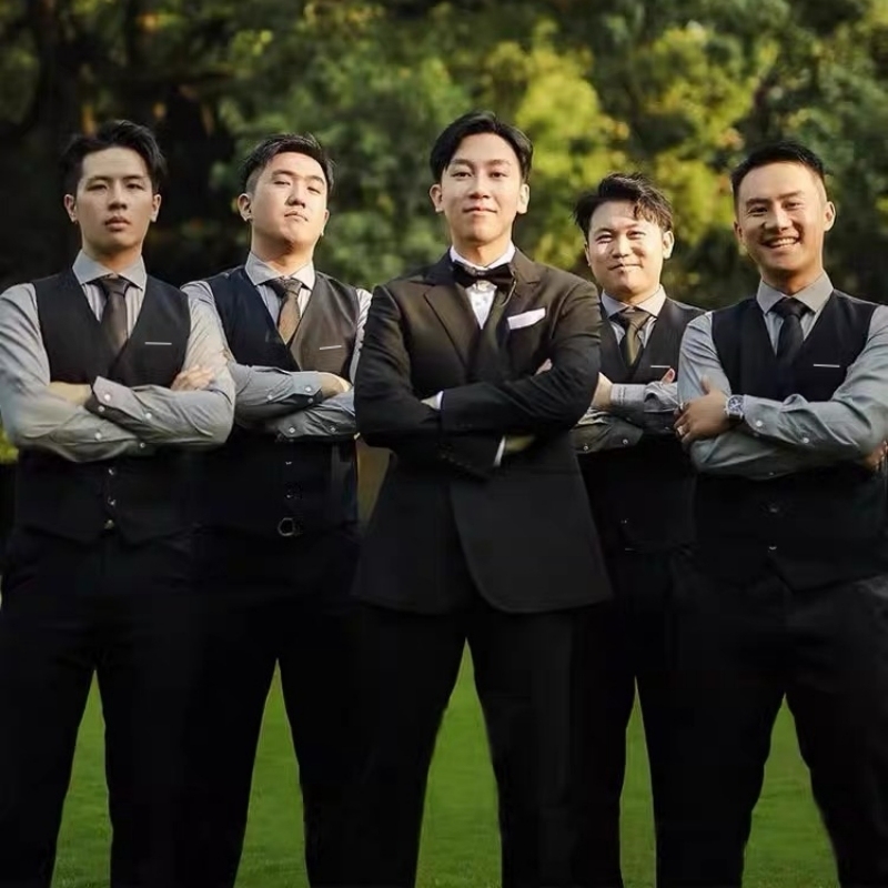 Groomsmen's Clothing, Brother Outfits, Wedding Shirts, Suits, Formal Wear, Brother Group Clothes, Men's Suits, Wedding Spring and Autumn Gray Shirts