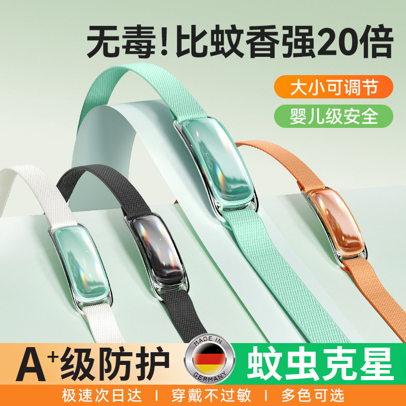 2025新款防叮咬手环赶蚊子神器儿童户外随身防护驱避蚊虫手带成人