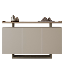 New Chinese Solid Wood Hyun Guan Cabinet Modern Living Room Leaning Against Wall Entrance Door Hall Cabinet Saddle Leather Partition Cabinet Positive Door Strip Desk