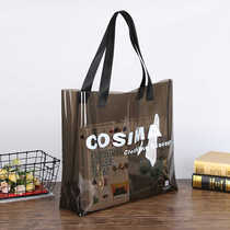 Colorful PVC handbag simple three-dimensional laser transparent bag fashion clothing packaging bag large capacity customizable