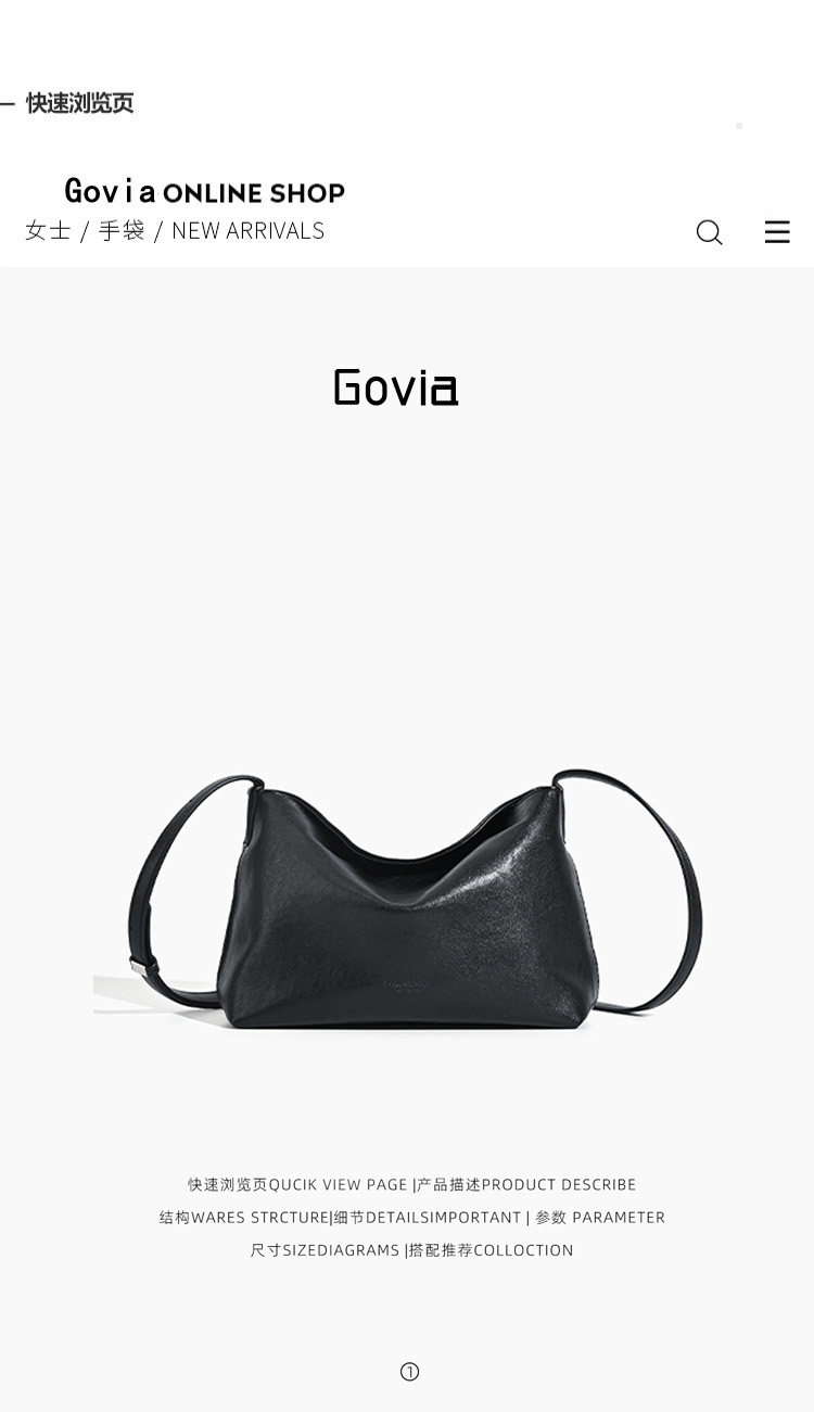 Sheepskin Leather Underarm Bag: Versatile 3-Way Carry - Taobao product photo 8