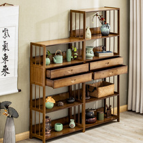 Simple bookshelf simple modern creative combination bookcase bogusto solid wood Chinese floor living room shelf home