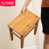Nanzhu small stool solid wood bench table stool creative dining bench fashion low stool small square bench wooden bench non-plastic household