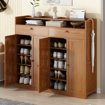Shoe Rack Household Doorway Multilayer Dust-Proof Simple Shoe Cabinet Economy Type Solid Wood storage Dormitory Shelf