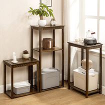 Bamboo Flower rack storage rack indoor balcony decoration green rosea multi-meat flowerpot shelf floor-standing living room fish tank shelf