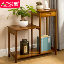 Balcony fancy shelves indoor multi-layer solid wood living room combination rack green flower pot stand decorative plant stand for home use