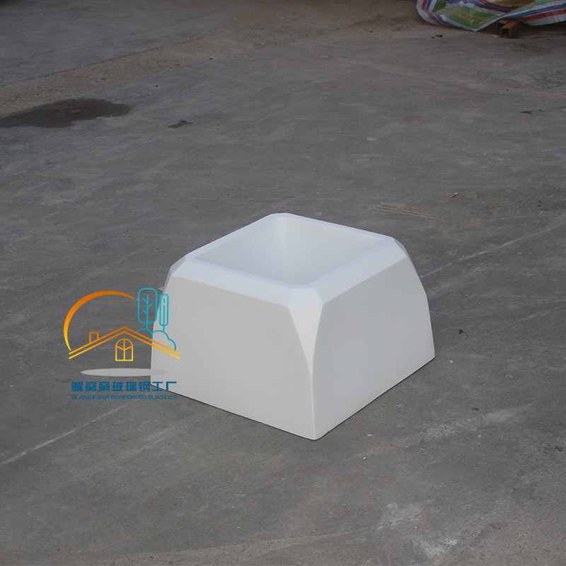 Customized fiberglass flowerpot shopping mall floor flower pot combination flower box simple creative personality customized outdoor large ornaments