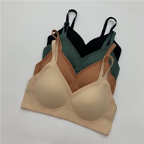 Left-left underwear woman thin chest and small gathering comfortable with no trace steel-free ring anti-drop vertical chest