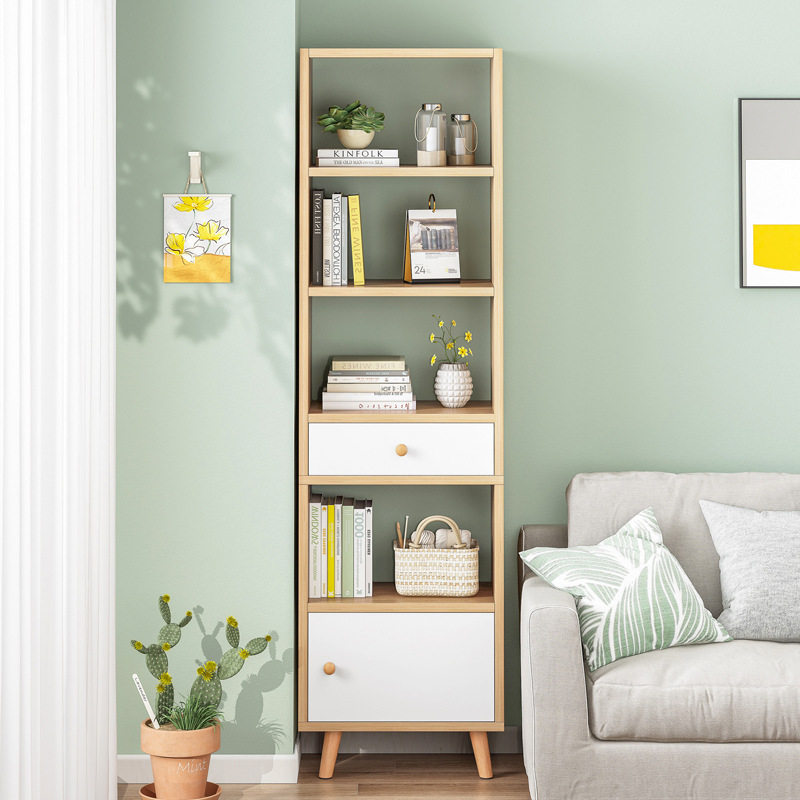 Bookshelf shelves landed in wall living room to collect shelves multi-floor bedroom lockers simple small bookcase locker