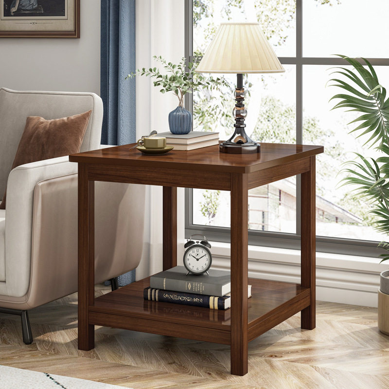 Coffee table living room corner small side table simple home mini sofa side table side small square table Chinese small table