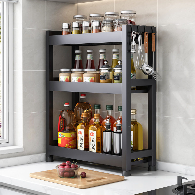 Kitchen shelf Conception rack for household large tablet sauce bottle flavor salt sauce vinegar