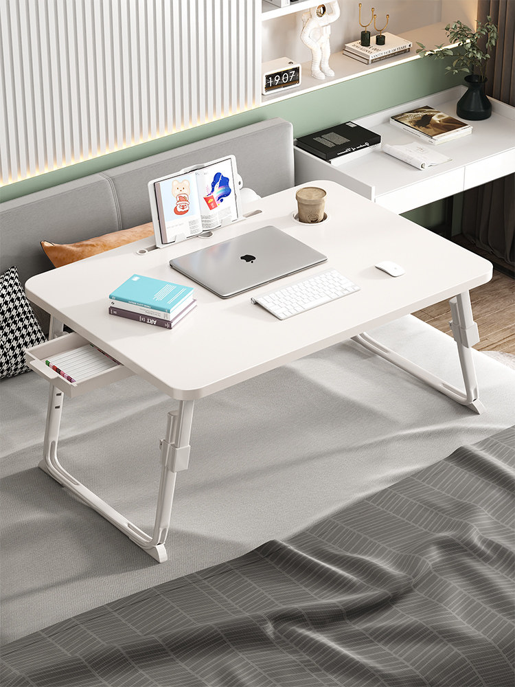 Student small table can be bed high leg computer table floating window learning desk lazy folding table dormitory lifting table board