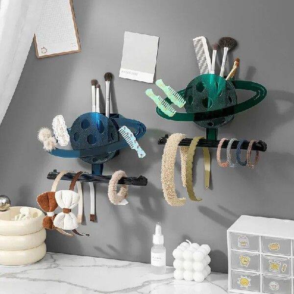 Wall Mounted Bathroom Planet Storage Rack Hair-Taobao