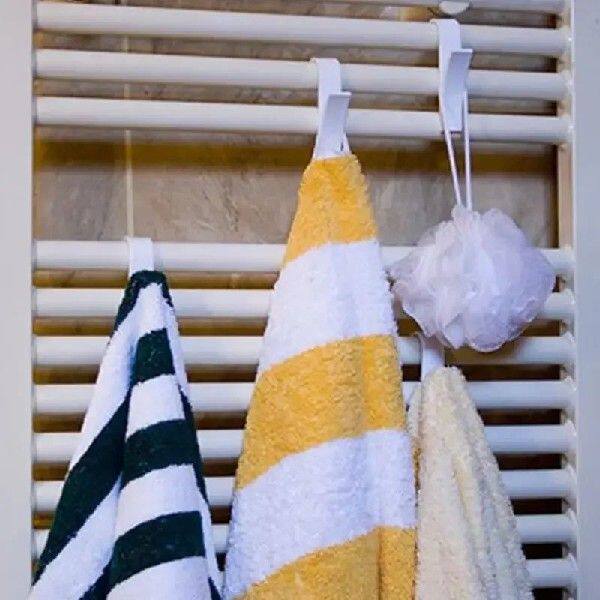 6pcs Home Kitchen Shower Dowel Hook Plastic Towel-Taoba