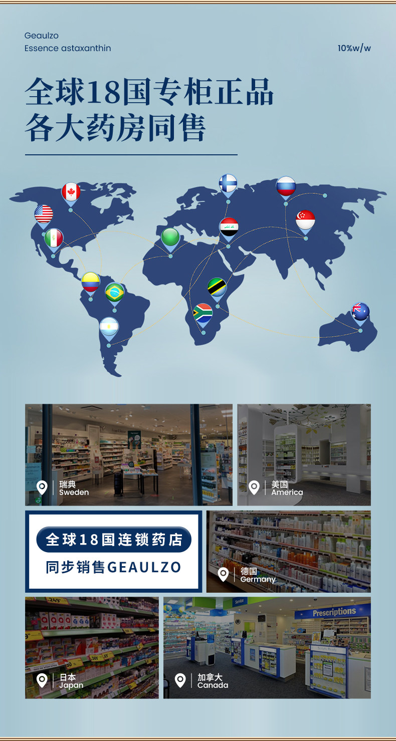 瑞典进口 Geaulzo 谷佐 护肤虾青素软胶囊 60粒 双重优惠折后￥60包邮包税