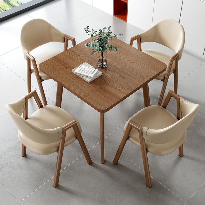 Modern Minimalist Home Dining Table and Chair Set for Reception, Negotiation, Leisure, Suitable for Small Apartments, Square Table for Tea and Coffee Shops