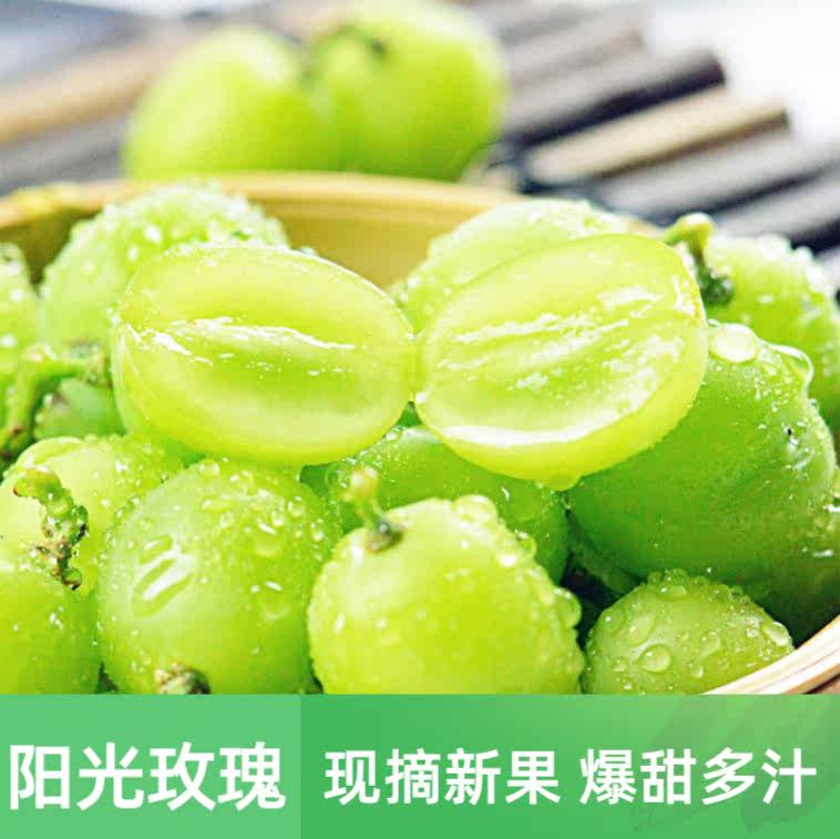 Qingwang Yunnan sunshine rose seedless green grapes are freshly picked and found to be fragrant and printed grapes in the season, the whole box of grapes is sweet