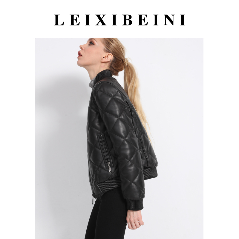 Thickened Leather Jacket for Women, 2026 Autumn and Winter New Style, Short Sheepskin Jacket with Cotton Lining, Large Size Genuine Leather Baseball Jacket Thickened Leather Jacket for Women, 2026 Autumn and Winter New Style, Short Sheepskin Jacket with Cotton Lining, Large Size Genuine Leather Baseball Jacket