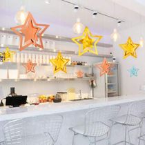 Seven Valentines Day store decoration atmosphere arranged jewelry shopscenesLove ceiling hang piece creative window hanging