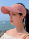 Empty top hat for women 2026 new summer sports running sun protection sun hat with face display small versatile outdoor sun hat