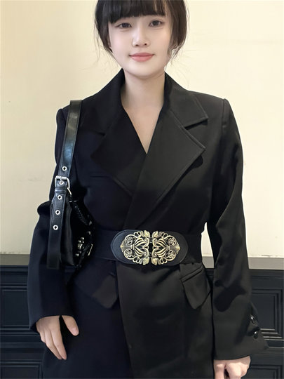 Belts for women with skirts, coats, suits and accessories, high-end elastic dress belts and girdle