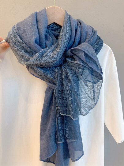 Scarves for women 2025 new style shawls to wear with ethnic style neck scarves and neck protectors, summer thin silk scarves, spring and autumn lace gauze scarves