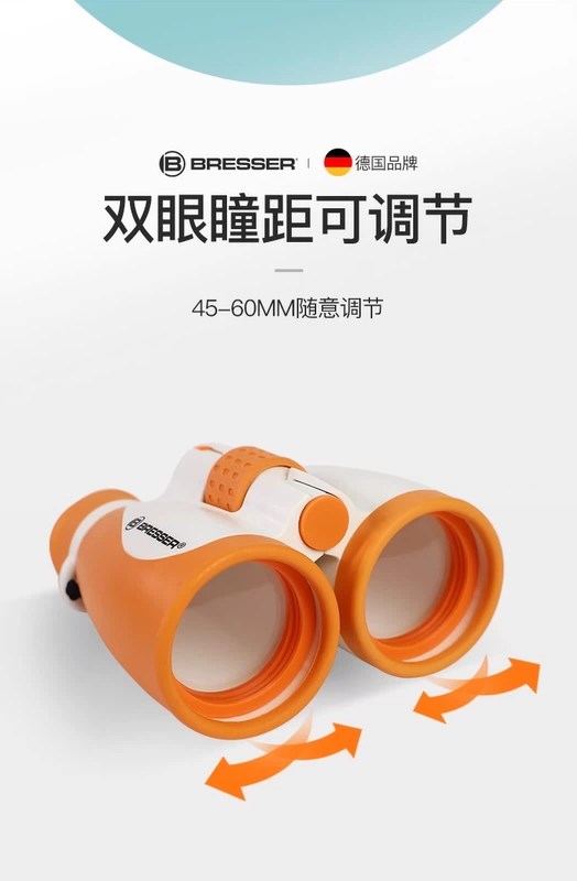 ống nhòm ban đêm Kính thiên văn trẻ em Bresser của Đức HD cao su bảo vệ mắt ngoài trời bé trai và bé gái 4x ống nhòm quà tặng ong nhom ống nhòm 1 mắt