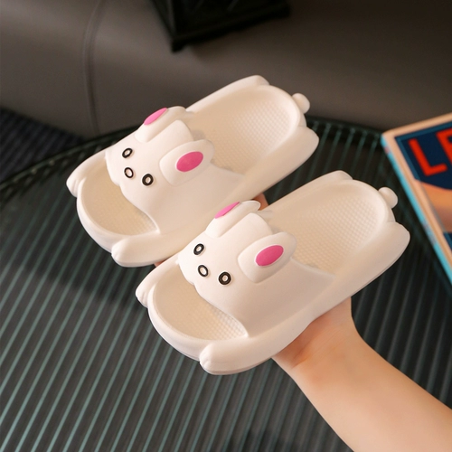 Детские тапочки, летняя обувь, милый детский кролик для ванны, нескользящие слайдеры для мальчиков