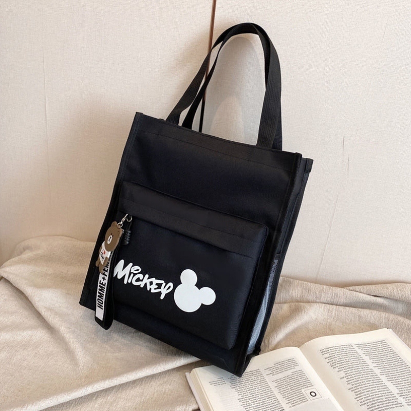 Shopping for shopping handbag Waterproof Canvas for male and female students A4 Tutorial Bag Handbag children Fine Art Job remedial package Small-Taobao