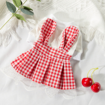 Autumn Dress Rabbit Ear Princess Dresses Dress Shirt Dresses Spring And Autumn Thin Puppies Clothes Kitty Teddy Bibear Small Puppies