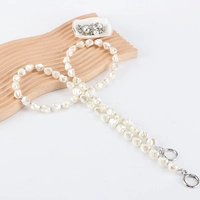 Серебряный ремешок для сумки из жемчуга, 120см