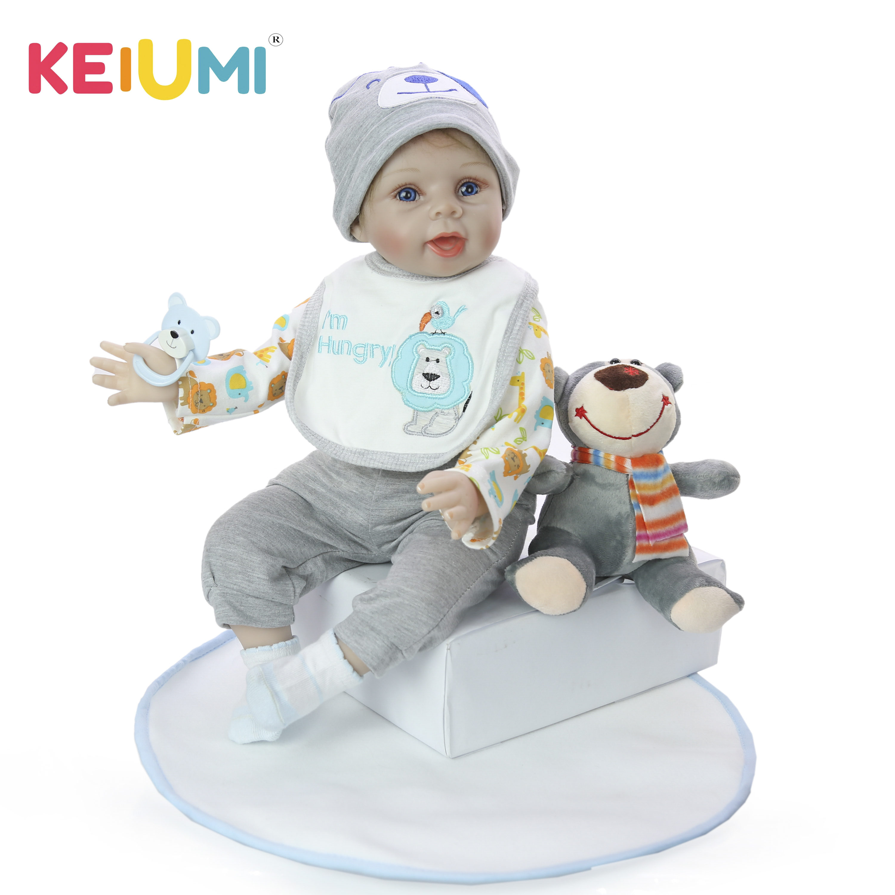 KEIUMI Hot Sale 22 Inch Realistic Newborn Dolls Cloth Body L