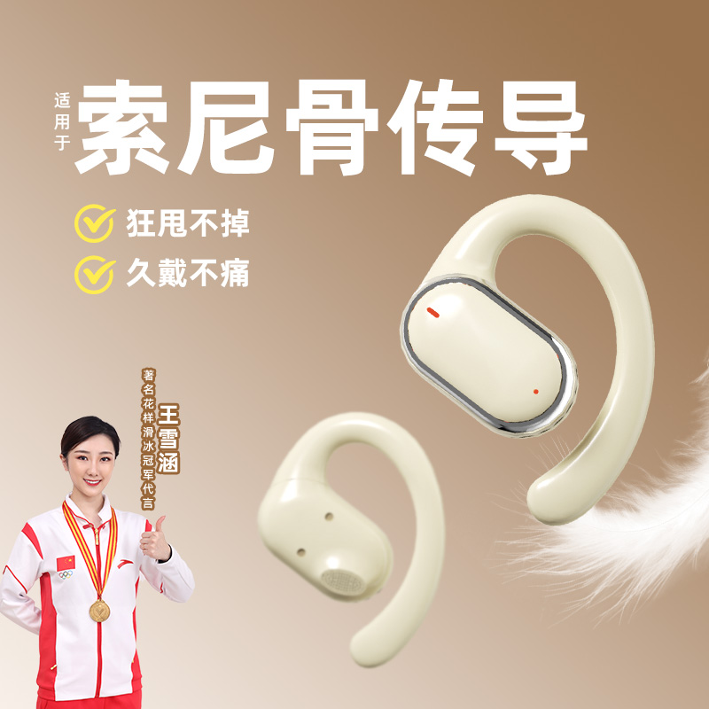 Not In Ear Bluetooth Headphones Wireless Hanging Ear Type Air Bone Conduction Open Movement Running 2023 New Long Wear No Pain-Taobao