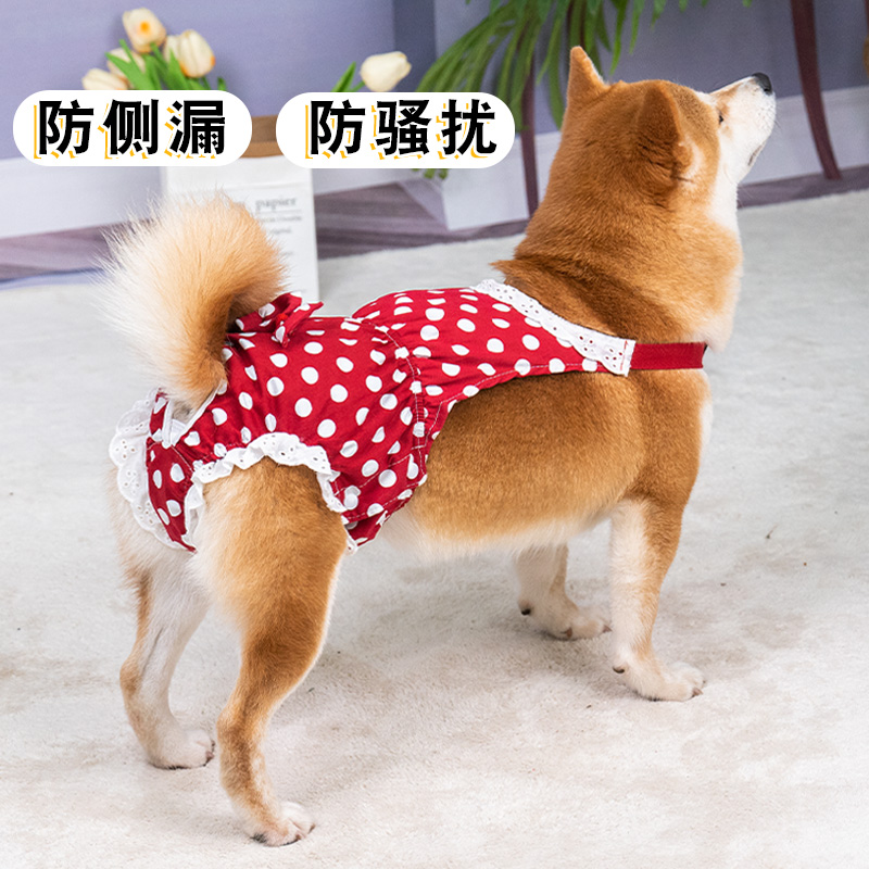 Bitch dog physiological pants female dog aunt pants safety pants pet hygiene pants menstrual anti-harassment menstrual pants Pomeranian