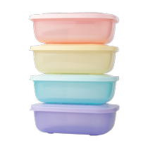 Special 100 Hui 500ml Colorful refrigerated preservation square box 4 pieces of jacket fridge small fruits and vegetables sealed containing box 1753