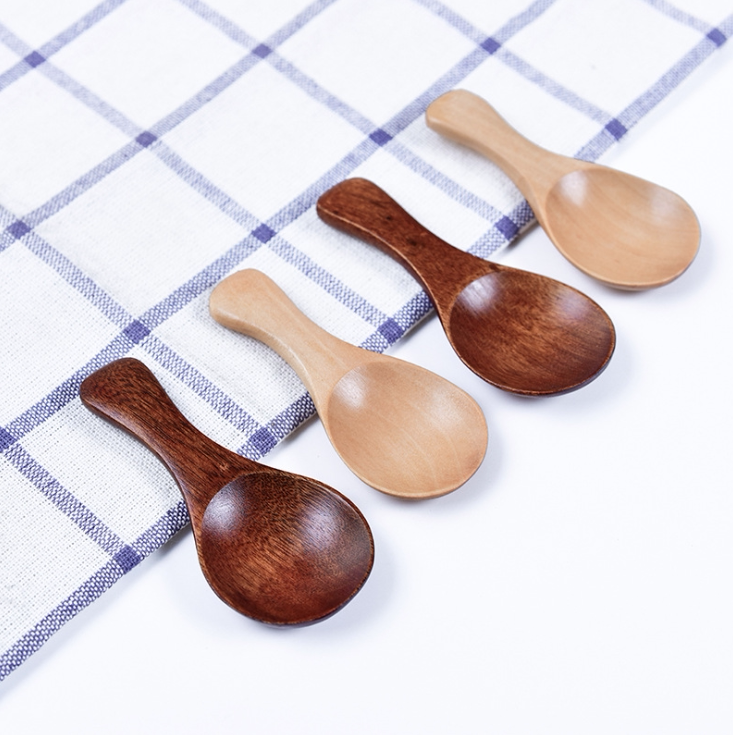 Japanese solid wood baby milk powder spoon environmental protection mini small wooden spoon tea spoon condiment spoon creative wooden tableware
