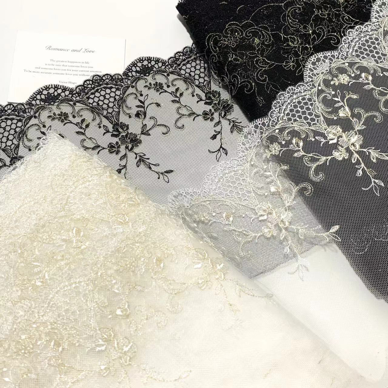 Japanese-Style Black Platinum Shiny Retro Palace-Style Embroidered Mesh Lace Trim Decorative Material A004 Japanese-Style Black Platinum Shiny Retro Palace-Style Embroidered Mesh Lace Trim Decorative Material A004