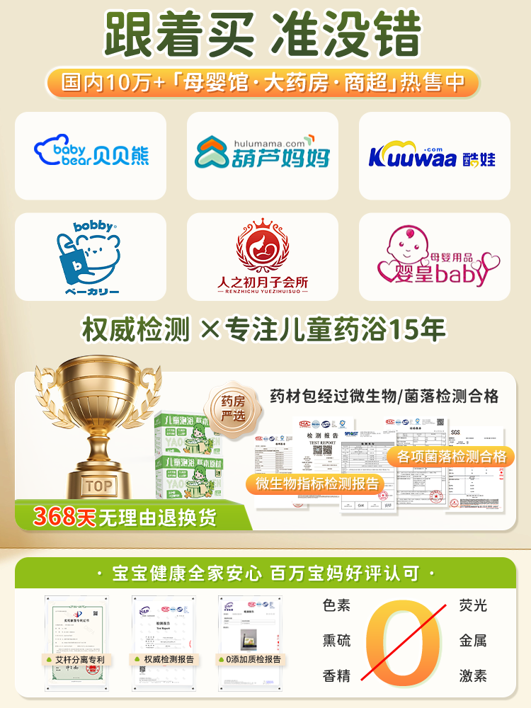 Children's Cough-Relieving Foot Bath Herbal Pack with Mugwort Leaves and Ginger, Baby Bath to Relieve Cough and Nasal Congestion, Kids' Foot Bath Pack