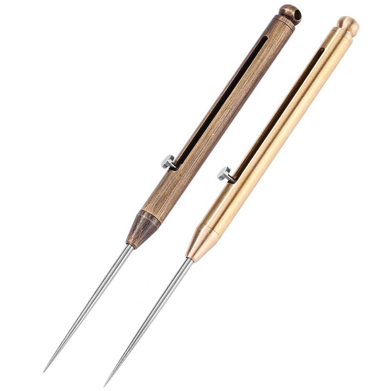 Portable Push-Pull Spring Toothpick Holder Titanium Alloy Ou