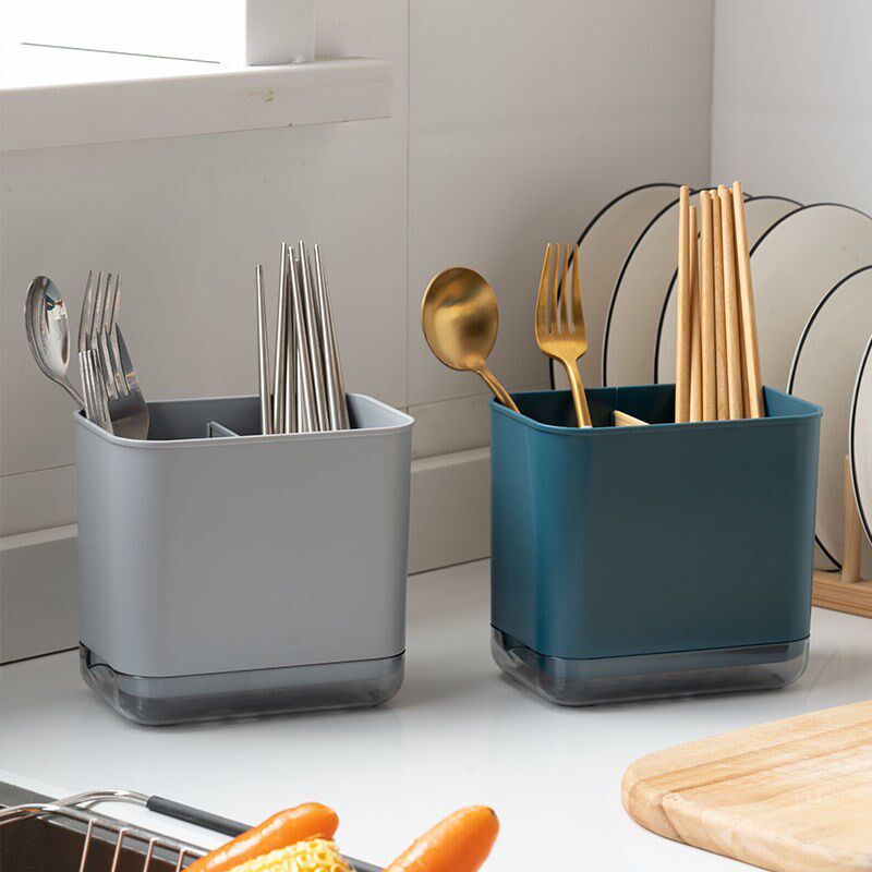 Light Extravagant Chopsticks Barrel Shelve Chopstick Basket Chopstick Cage Chopstick Cylinder Spoon Drain Water Containing Box Home Kitchen Mildew