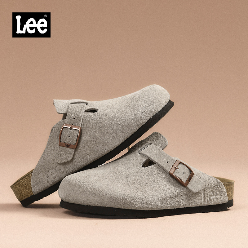 Lee Boken Slippers 2026 New Model Unisex Cork Closed-Toe Slippers for Outdoor Wear, Commuting, Soft Sole, Slip-On Half Slippers