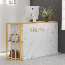 Shop Cashier Silver Desk Small Flat Bar Front Desk Girl Clothing Shop Medecor Hairdresse Brief Modern Eurostyle Flowers