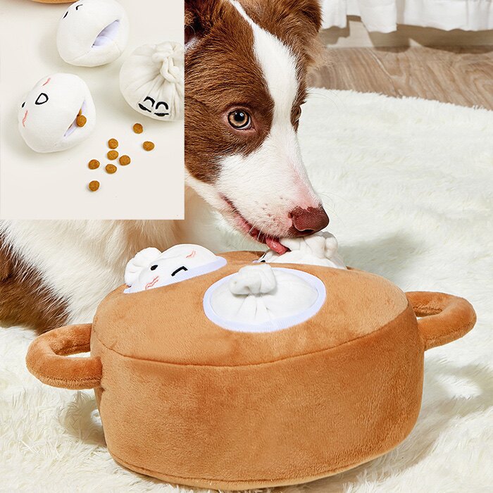 Pet Dog Toys New Year Bakery Smells Toys Unduffle Food Consume Small Dogs Slow-Safe