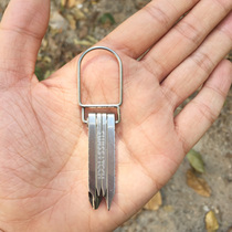 Swiss technology screwdriver portable multifunctional keychain creative Mini Portable Practical pendant outdoor gadget