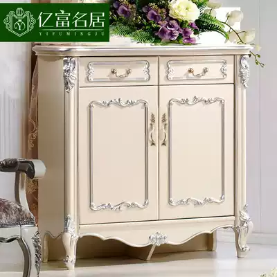European shoe cabinet French storage cabinet bucket cabinet door porch cabinet simple modern large shoe cabinet pastoral white paint