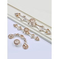 American classical retro silver drawer handle antique European wine cabinet wardrobe cupboard door handle modern simple small