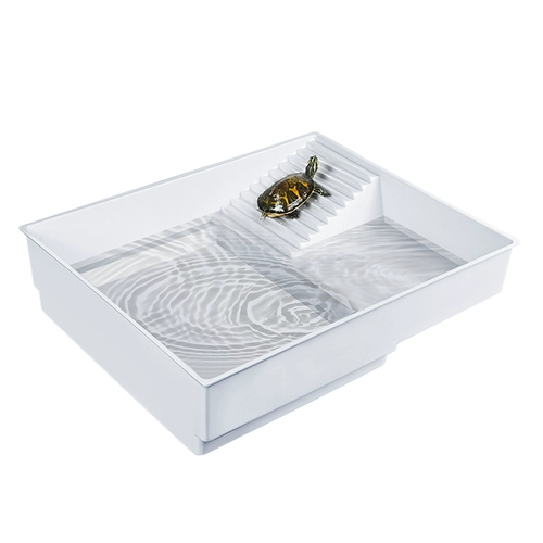 Желтая черепаха, посвященная бассейне лестницы полуоткрытые черепахи Водяной поддон Водность ландшафтная черепаха для пансионов