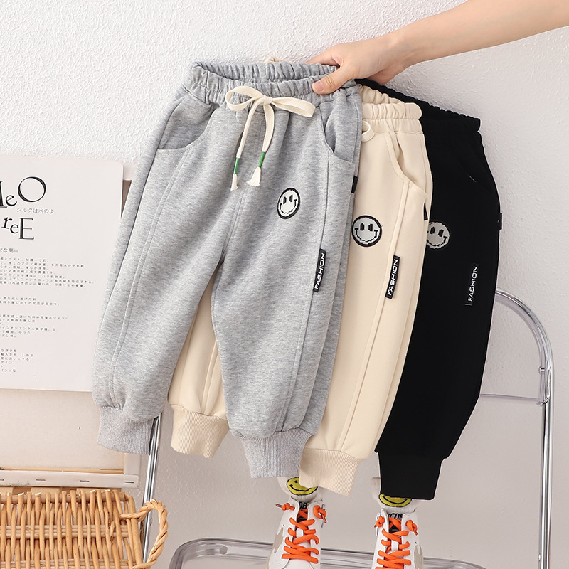 2023 new children fall trendy 100 lap casual pants male and female child baby spring and autumn foreign air sweatpants-Taobao