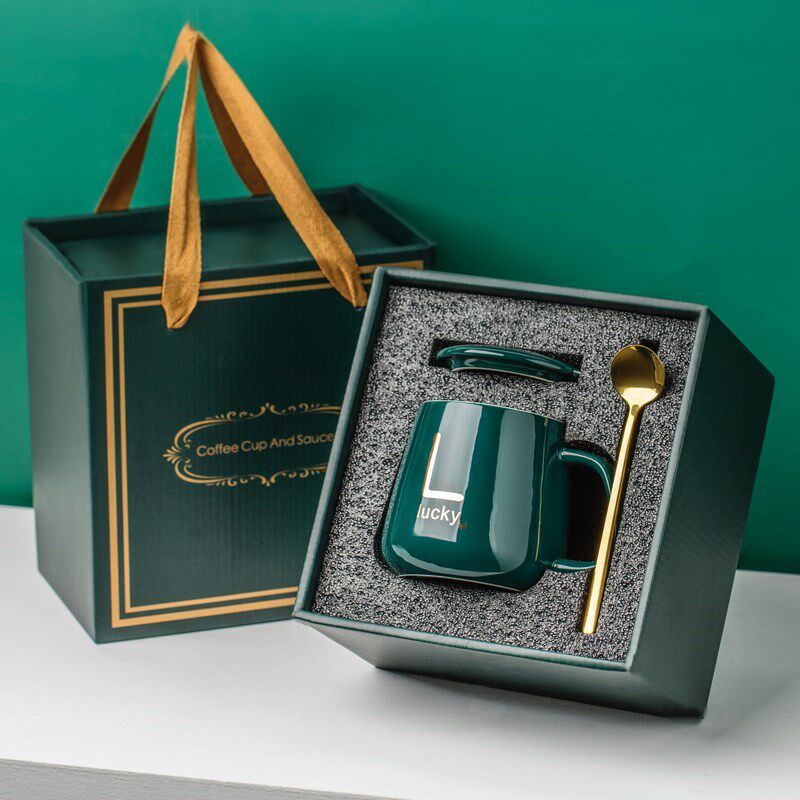 Ceramic Cup Home Set Accompanying Hand Gift Super High Value Couple Simple Advanced Feeling Water Cup